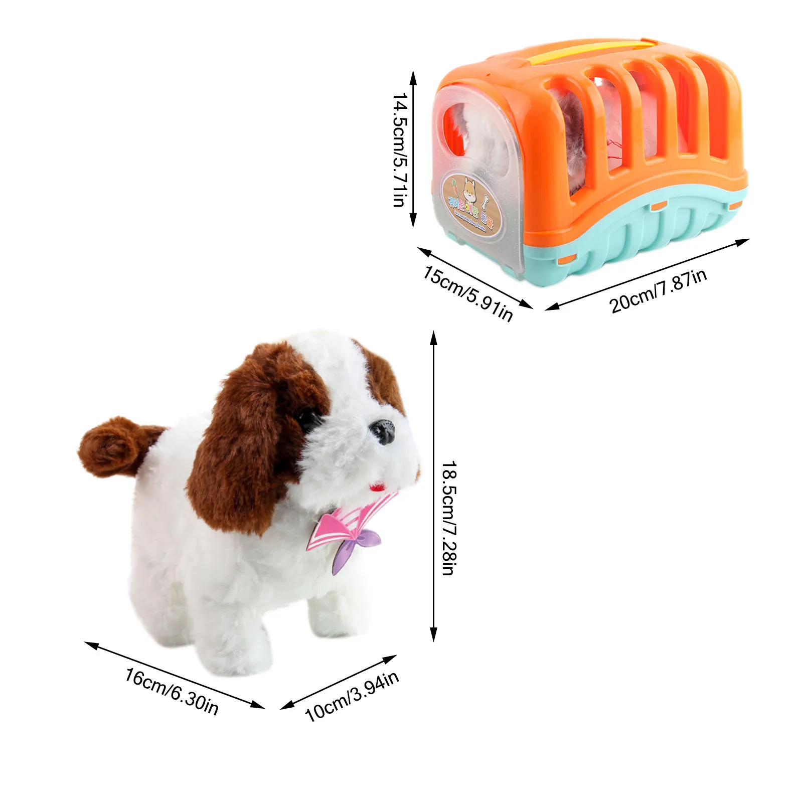 

Children's Electric Simulation Dog White Rabbit Plush Toy Barking Puppy Intelligent Robot Dog Educational Toy For Baby Toddlers