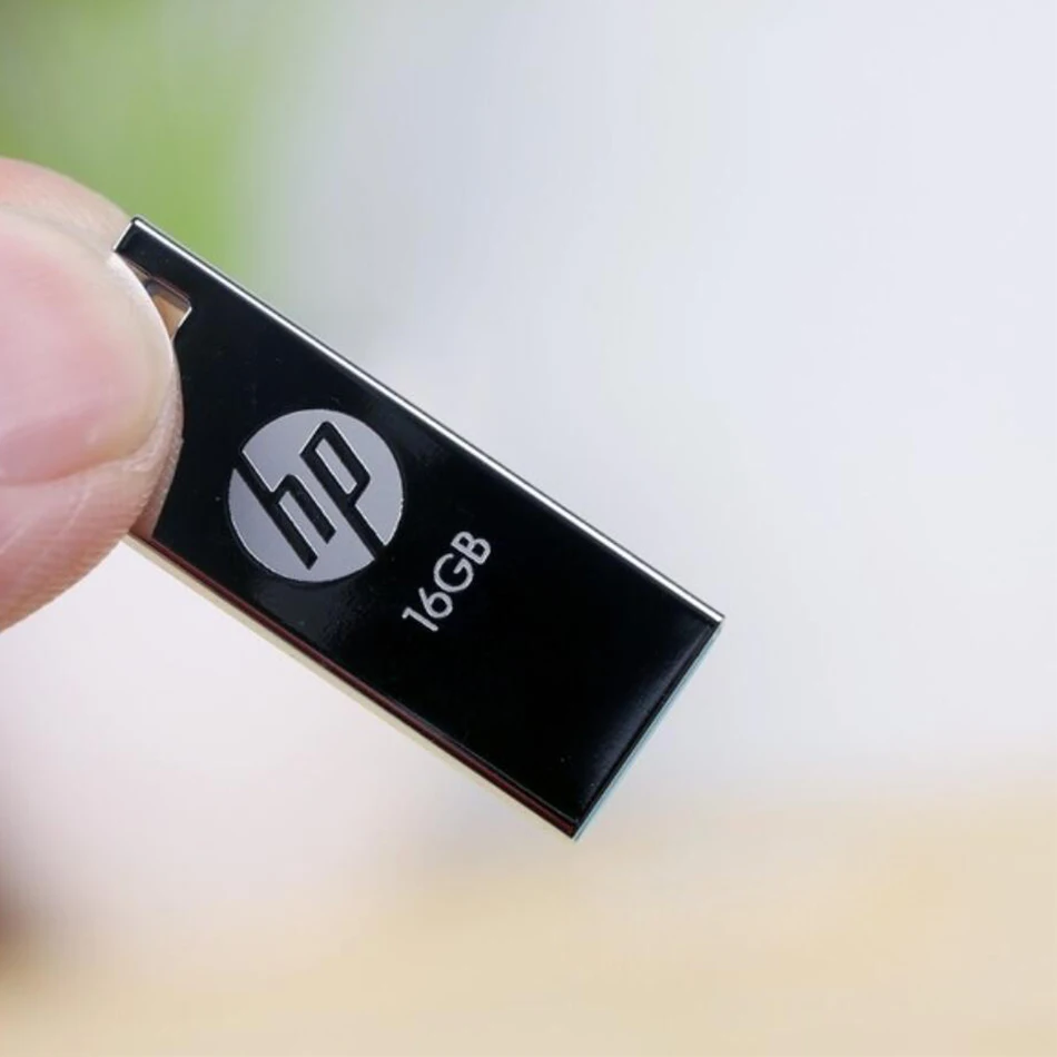 Металлический мини флеш накопитель HP V295W USB 64 ГБ 32 16 флешка водонепроницаемый