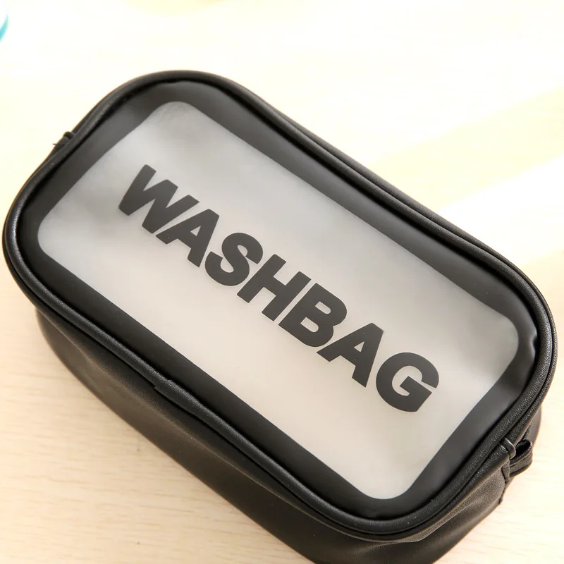 Прозрачная косметичка для путешествий чехол макияжа на молнии прозрачная