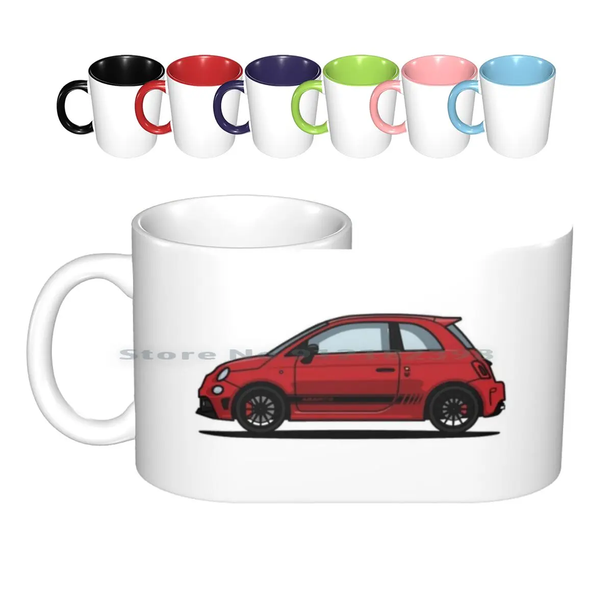 

Abarth 595 красные керамические кружки, кофейные чашки, кружка для молока и чая, Abarth 500 Fiat Red Car итальянские 595, автомобильные, Италия, спорт, креативные