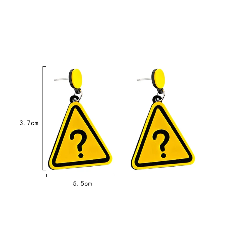 Модные креативные серьги с подвеской для женщин символ преувеличенный