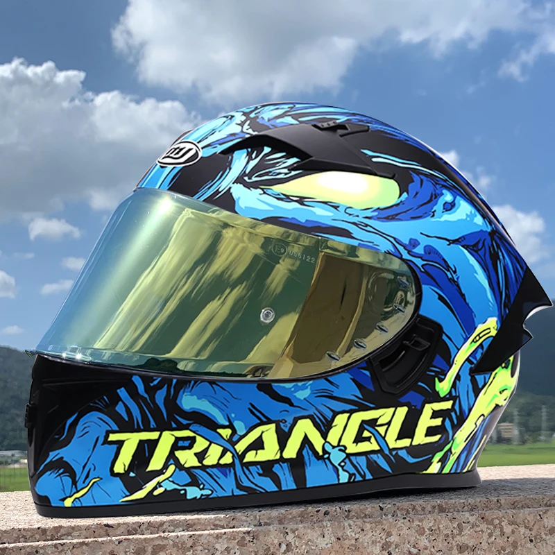 Модульный мотоциклетный шлем гоночный с откидной крышкой двойным объективом