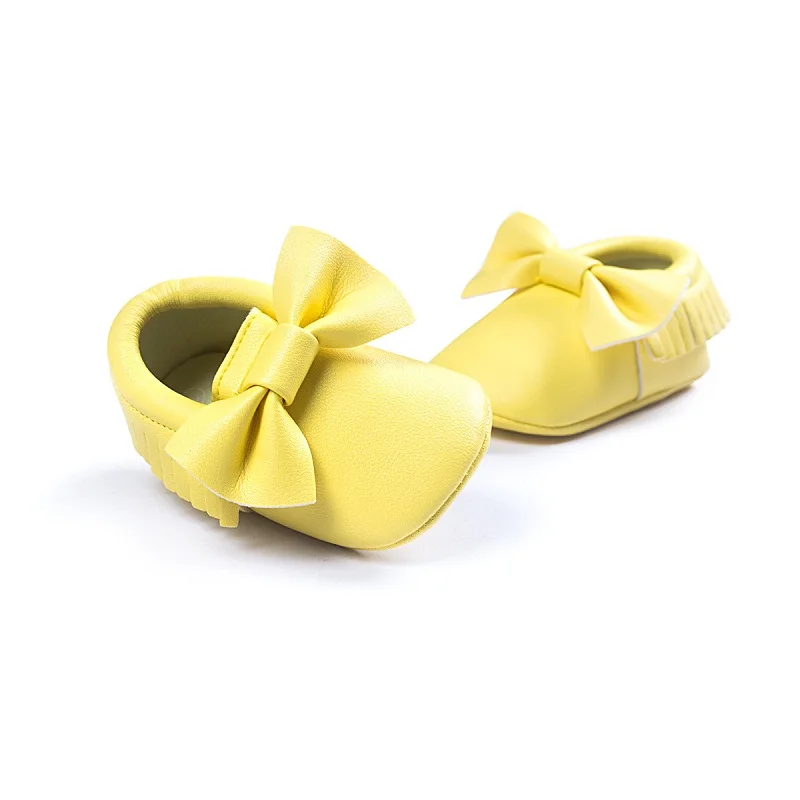 

Tassel Bow Baby Moccasins For Girls Spring Autumn Infant Newborn Toddler Shoes Soft Leather Comfort Children's First Walking