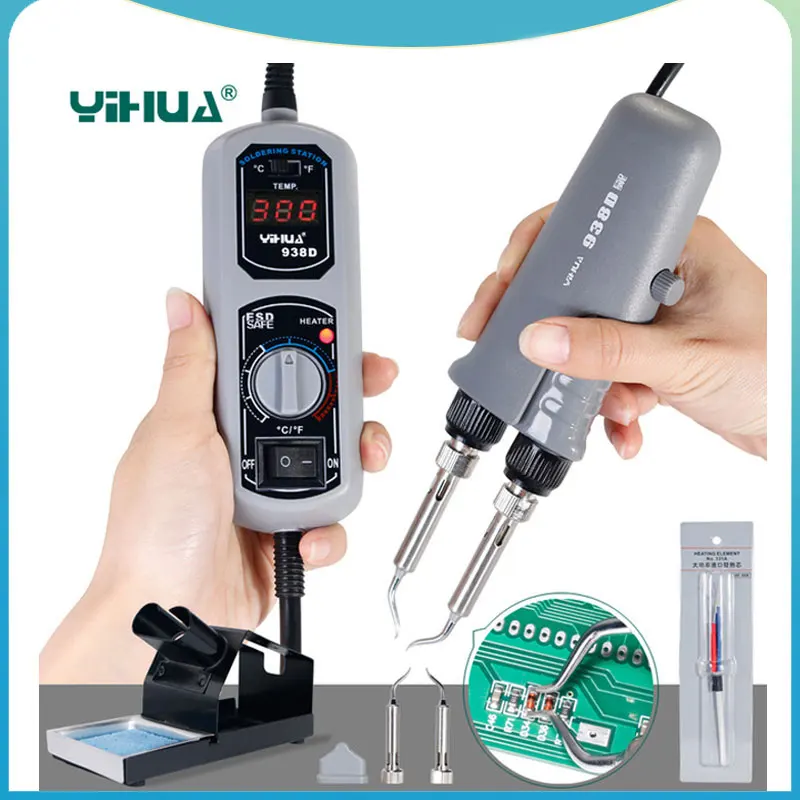 Паяльная станция YIHUA 938D 110 В 220 пинцет паяльник сварочный инструмент | Инструменты