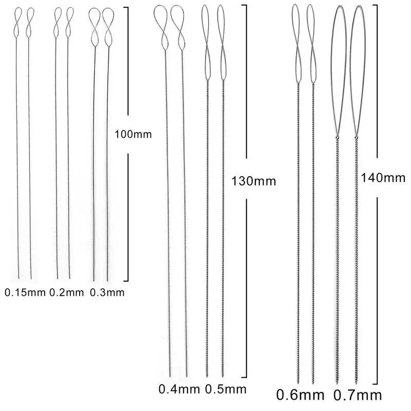 Игла для бисероплетения из нержавеющей стали 0 15-0 7 мм 2 шт. | Дом и сад