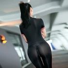 Комбинезон женский, с длинным рукавом, на молнии, с V-образным вырезом