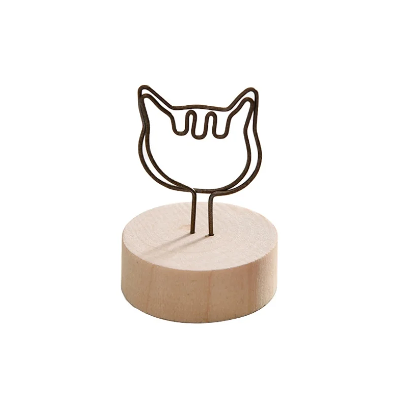 

Wooden Memo Card Clip Picture Creative Note Card Desk Paper Photo Clip Holder Message Stand Home Wedding Table Decor Pendant New