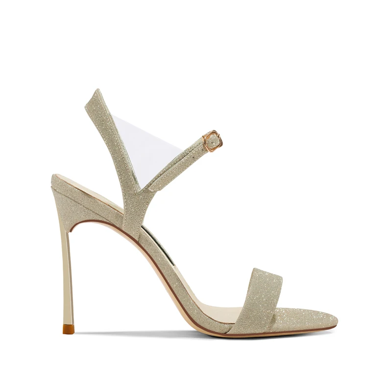 New Woman Thin High Heels Sexy Woman Sandals Sequins Versatile Fairy Fashion Female Summer Sandals