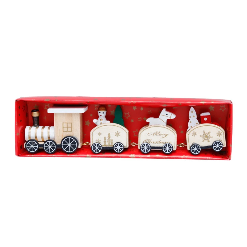 

Wooden Christmas Train Christmas Wooden Toys Ornament Decoration For Home Santa Claus Gift Toys Crafts Table Xmas 2021 New Year