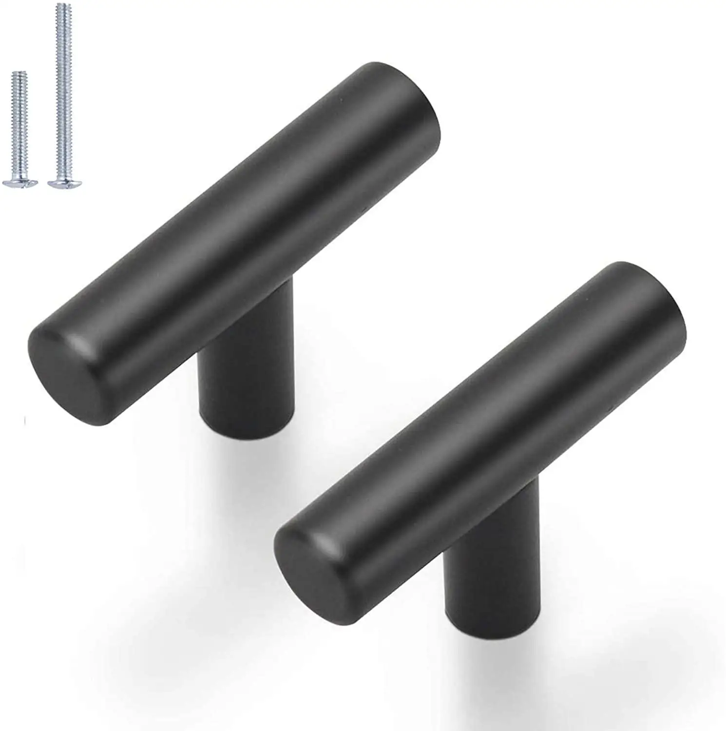 Ручки для шкафов из нержавеющей стали черные отверстия центров 2 1/2 дюйма ~ 10