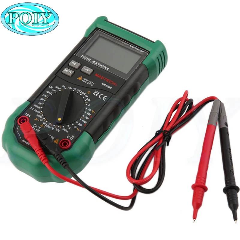 Mastech бренд MS8269 3 1/2 цифровой мультиметр AC/DC Напряжение Ток Сопротивление Емкость LCR метр температурная индуктивность тест
