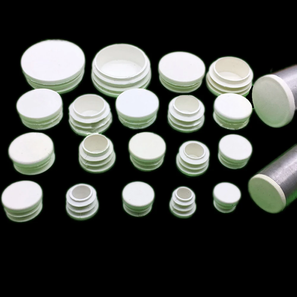 

5/10/25PCS White Round Plastic Blanking End Caps Tube Pipe Inserts Plug Bung 16/19/22~50mm