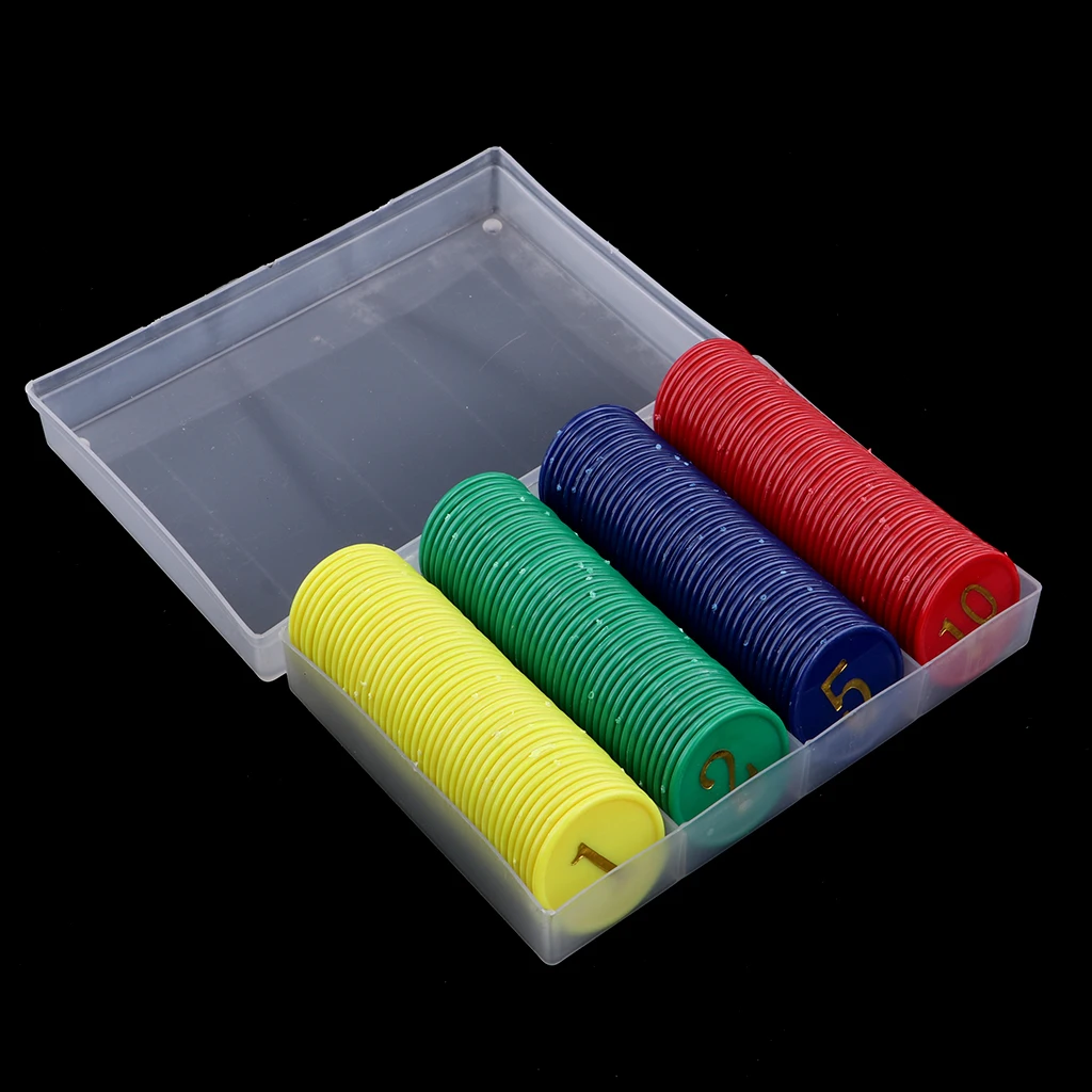 

Plastic Coins Chips Value (1, 2, 5, 10) For Poker Mahjong Recreation Game