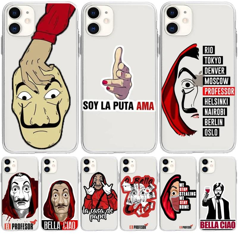 Испания ТВ деньги Heist дом бумага La Casa de papel Чехол для мобильного телефона iPhone 11 12 Ipad