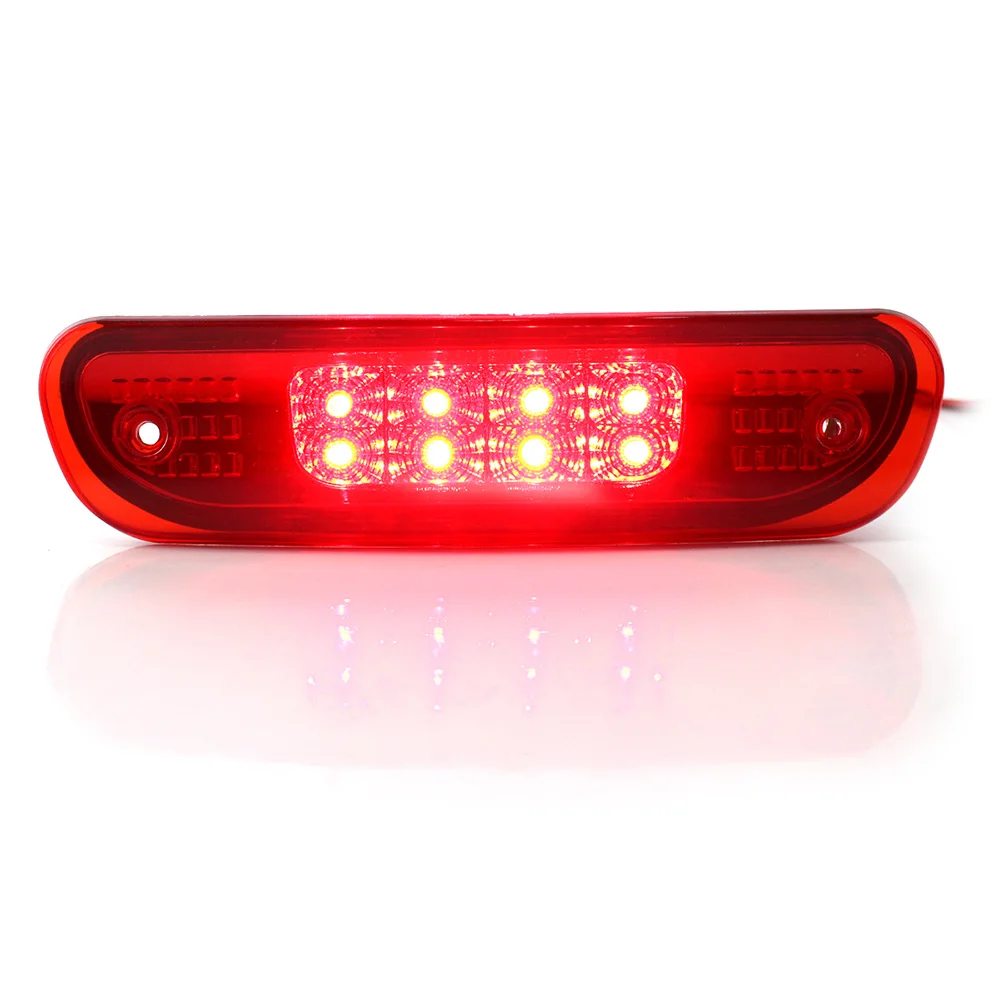 

LED Third 3RD Tail Brake Light Stop Lamp RED FOR 1999-2004 Jeep Grand Cherokee 55155140AB, 55155140 Red lens+Black housing
