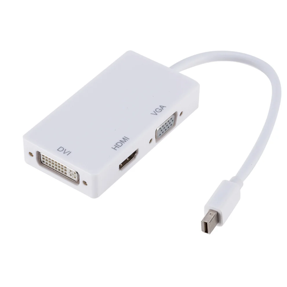 LccKaa 3 в 1 Mini DP к HDMI совместимый кабель адаптера DVI VGA 1080P конвертер разъем для ПК