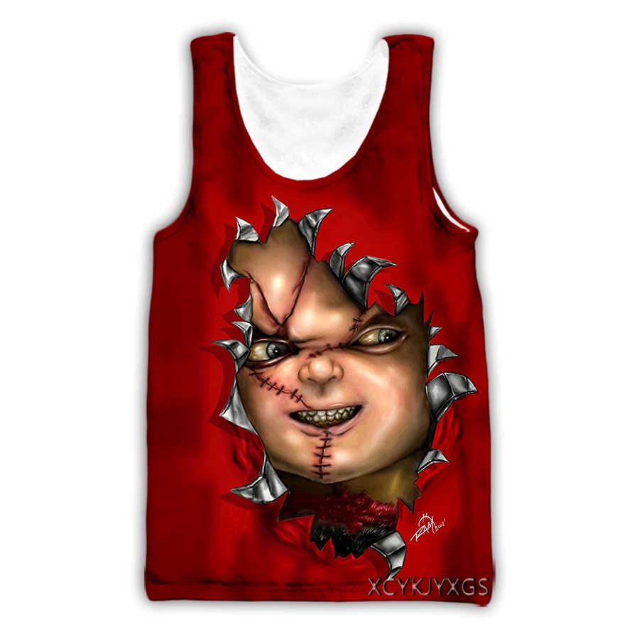 

xinchenyuan Horror Movie Chucky 3D Printed Casual Tank Tops Undershirt Summer Streetwear for Men/Women Fashion Vest A79