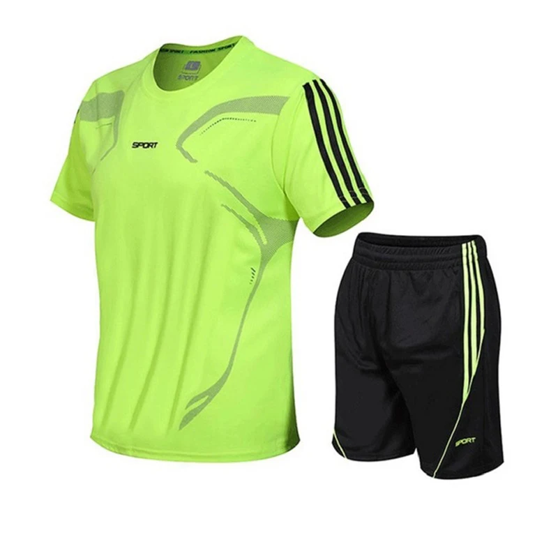 

Men's fitness quick-drying sweatshirt short-sleeved fitness t-shirt shorts sports suit football basketball