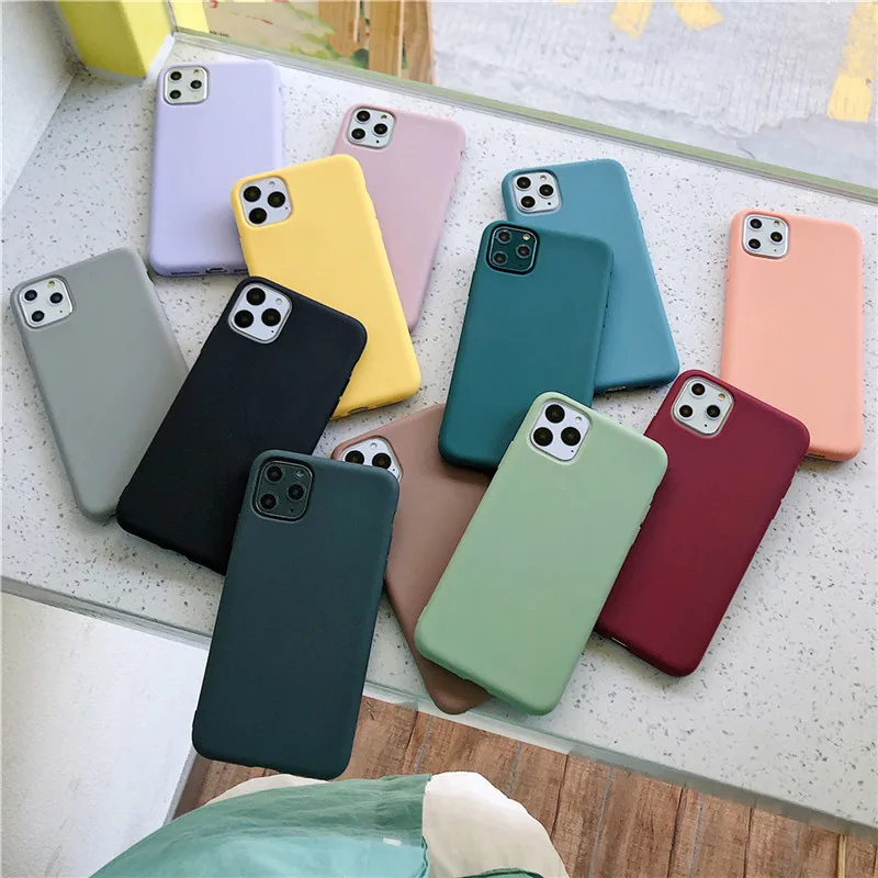 Мягкий силиконовый чехол для iPhone 11 X XR XS Max 6S 7 8 7Plus|Бамперы| |
