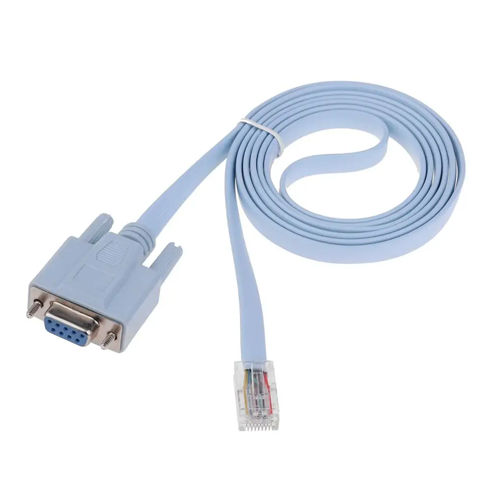 

RJ45 папа-DB9 RS232 мама 1,5 м 4.9ft сетевая консоль Кабельный адаптер конвертер для маршрутизатора Cisco Switch