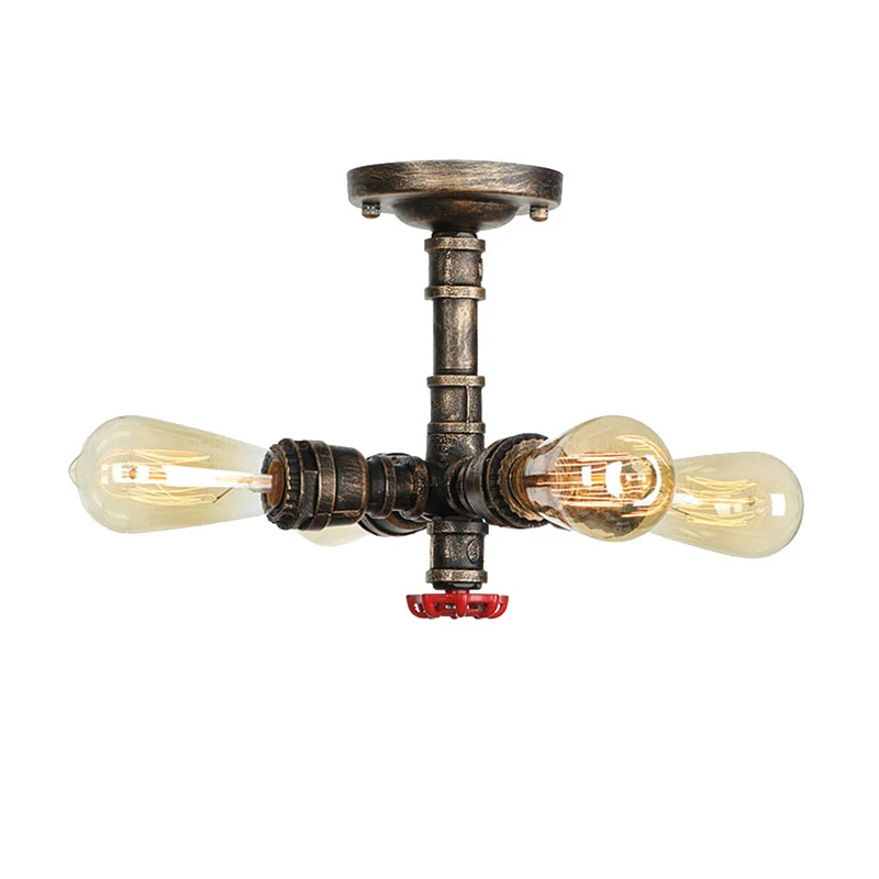 Люстры в стиле индастриал для водопроводных труб Ретро Античная бронзовая лампа