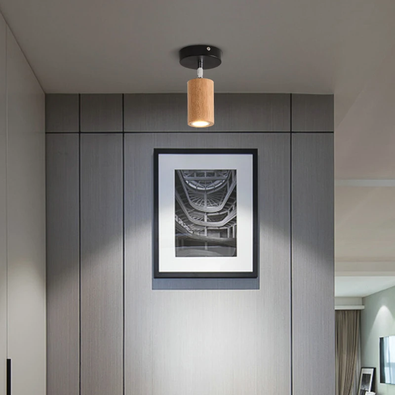 Потолочный светильник для коридора из твердой древесины потолочный балкона