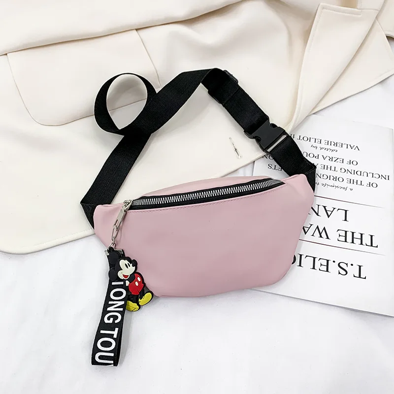 

Disney cartoon Mickey ladies pu fashion waist bag chest bag girl wild one-shoulder messenger mobile phone bag