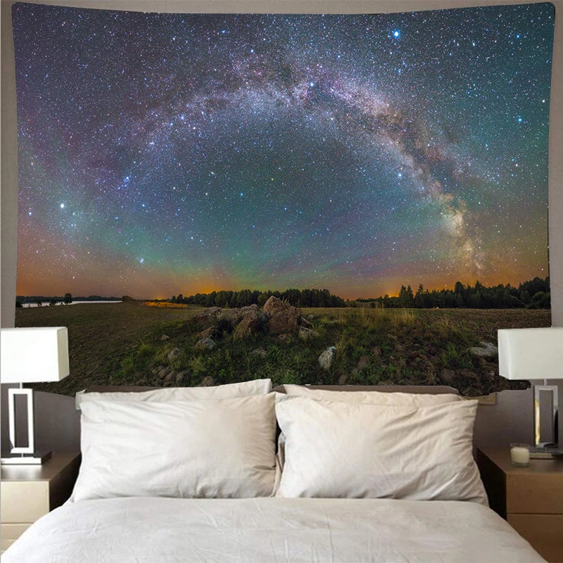 Настенное покрытие Starry sky galaxy большой художественный гобелен Психоделическое