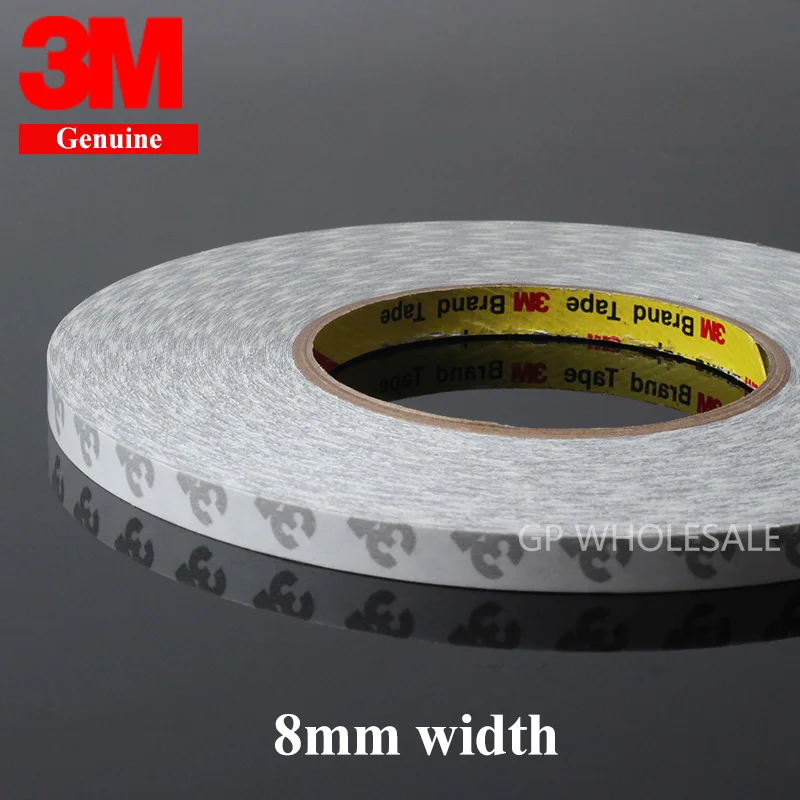1x 8mm width X 50M Length 3M 9080 Double Sided Adhesive Tape Sticker Rework for LED Ipod Screen Sticky Acrylic Acid