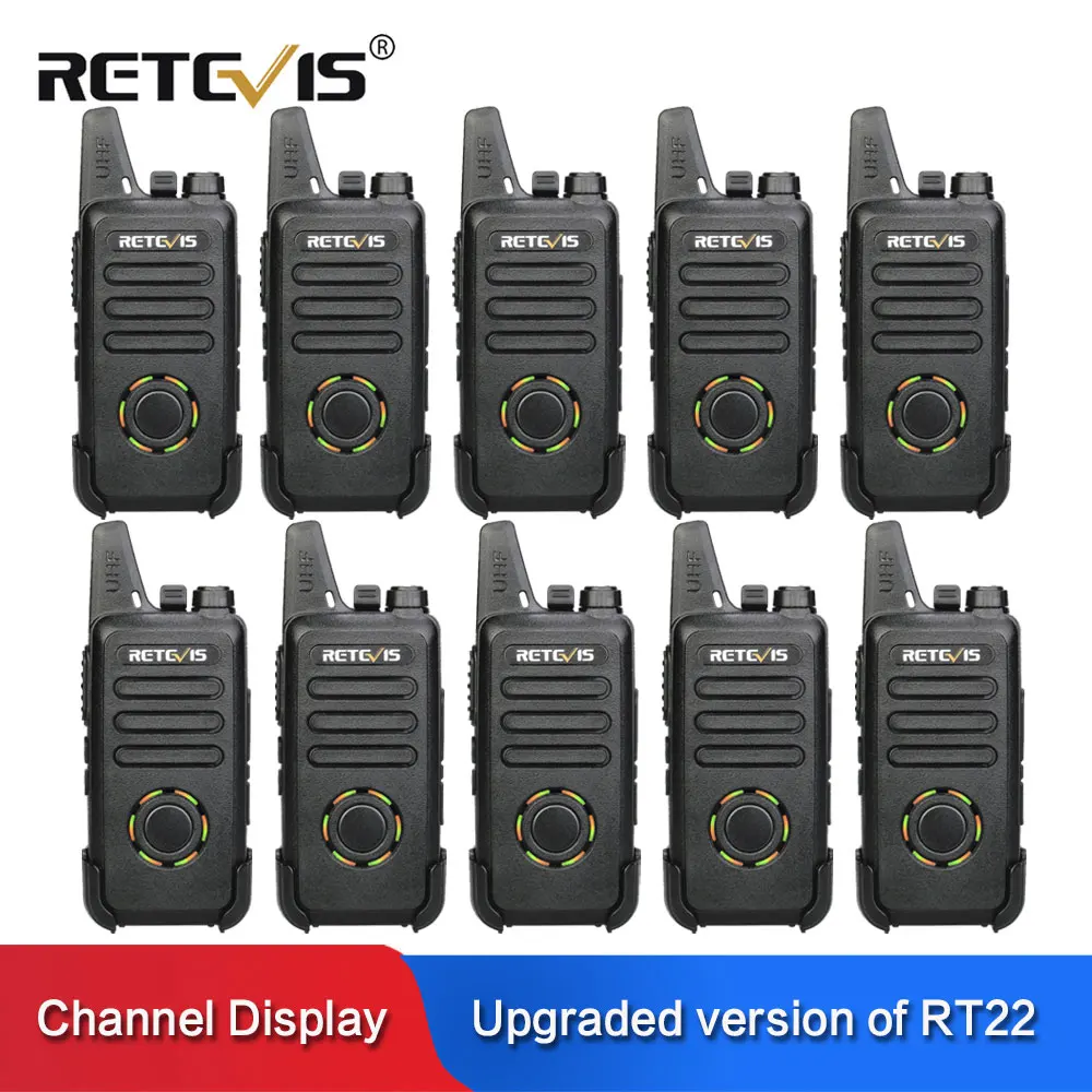 Недорогая мини рация RETEVIS RT22S 10 шт. 2 Вт УВЧ VOX скрытый дисплей удобный двусторонний