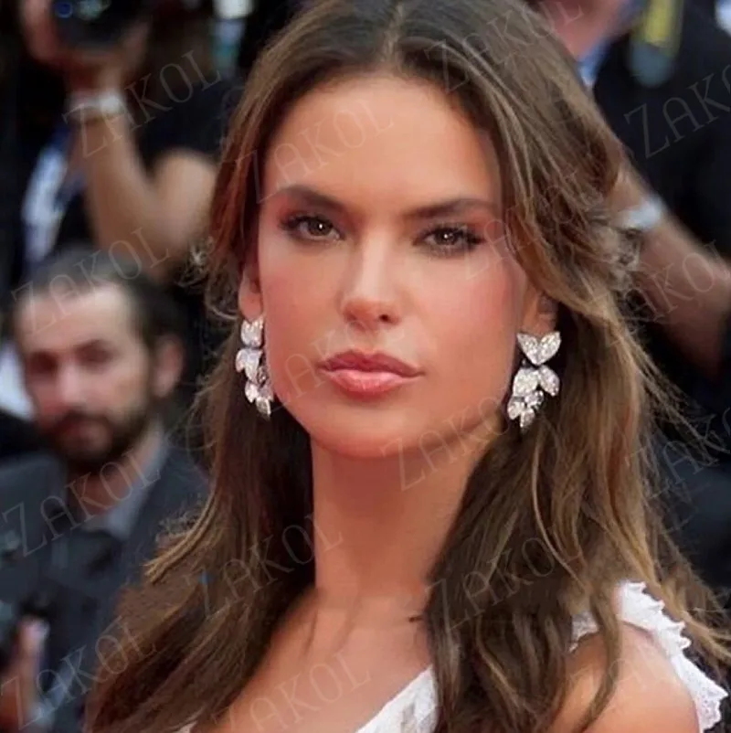 Женские серьги бабочки с фианитами FSEP2281|Серьги-подвески| |