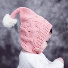 Детская трикотажная шапка с помпоном, на возраст 0-3 года