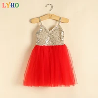 high quality toddler girls bling bling party dress pinkivory sequins vest tutu dress 2 7y kids spring new style customs lace