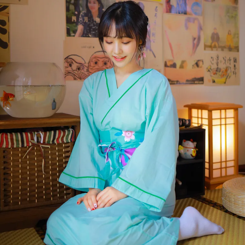 Для женщин японский светильник синий кимоно в японском для костюмированного