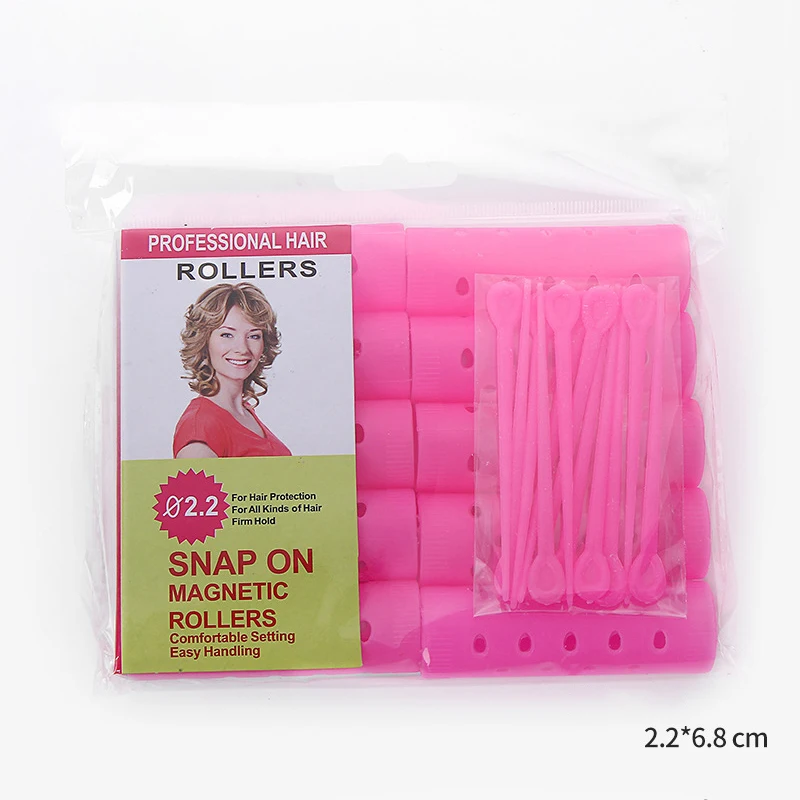 

3 Packs/set 44mm Plastic Hair Rollers with Hair Pins Kit Cold Perm Rods Curler Bars Air Bang Clip Curling Fluffy Wavy Maker 1508