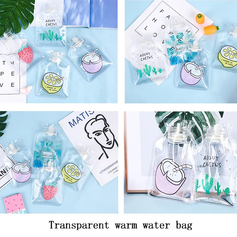 Hifuar милые бутылки для горячей воды мини прозрачный ПВХ ручная Теплая бутылка
