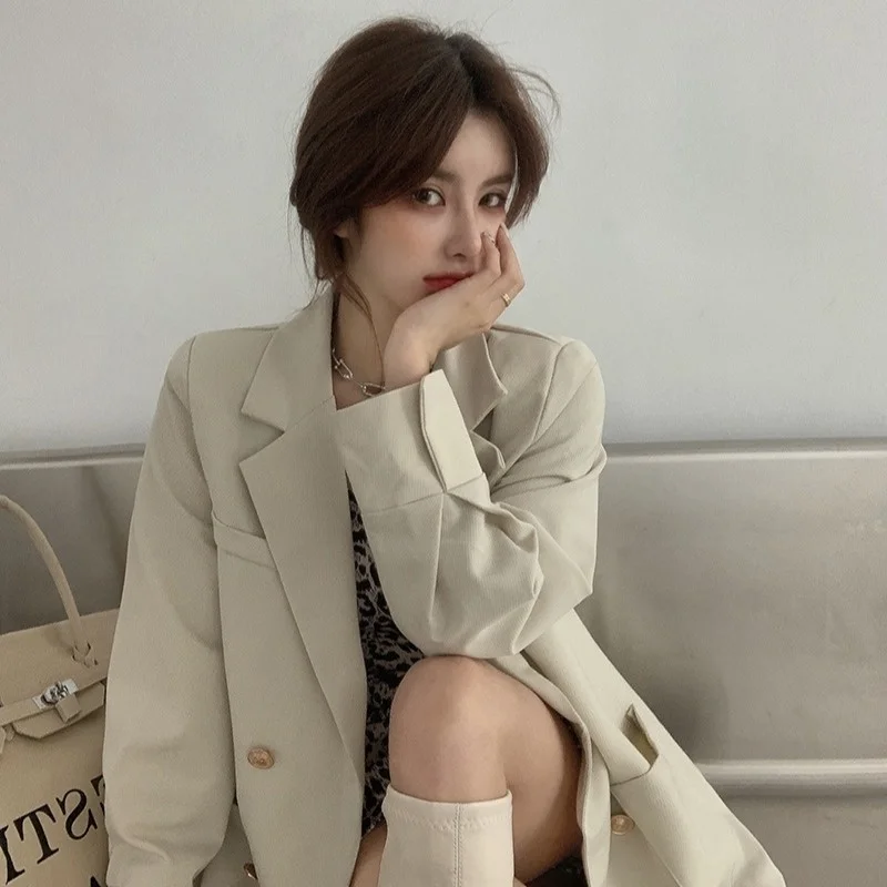 Женский офисный пиджак черный дизайнерский Блейзер оверсайз весна-осень 2021 |