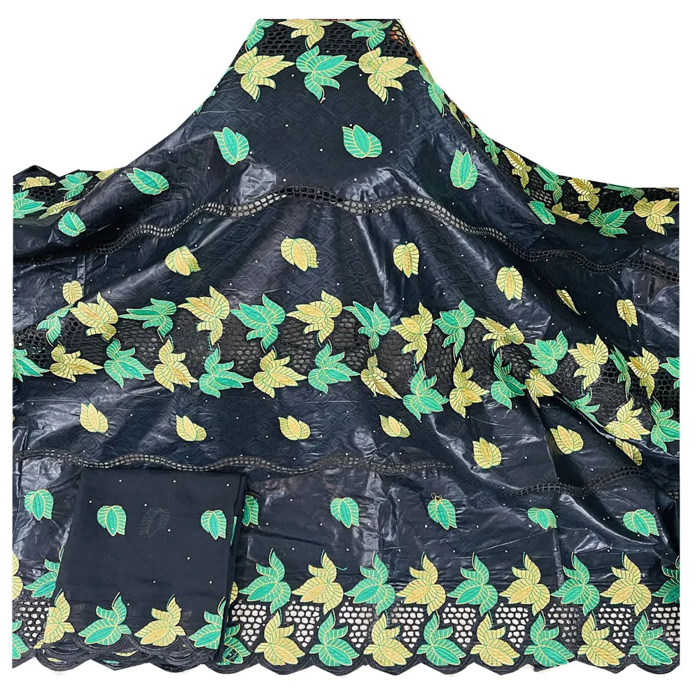 

Высококачественная вышивка, африканская богатая ткань Bazin с камнями, 2022, Новое поступление, парчовая ткань HL31304