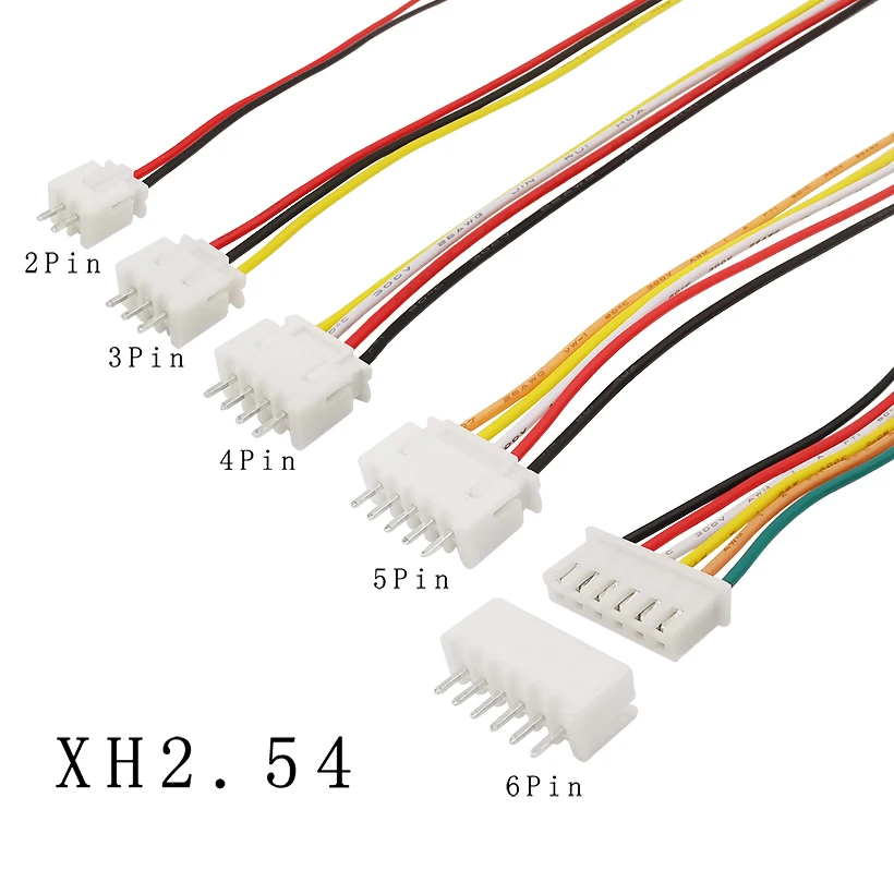 5 компл./лот JST PH XH соединители для проводов PH2.0mm XH2.54mm 2P 3P 4P 5P 6P Удлинительный кабель