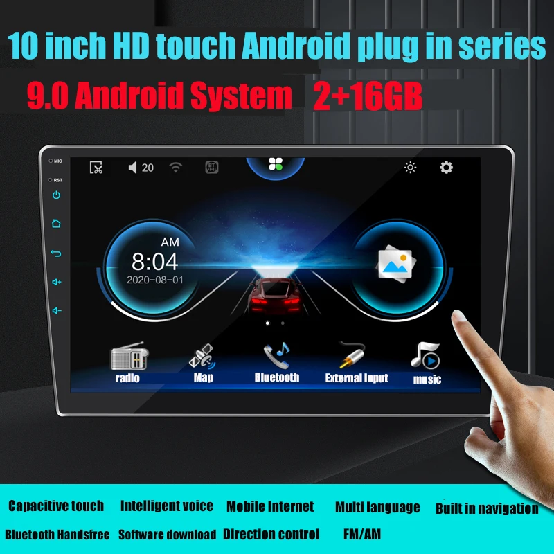 

Мультимедийный видеоплеер, 10 дюймов, Android 9,0, GPS-навигация, автомобильное радио, стерео, Wi-Fi, BT, Авторадио с разделенным экраном