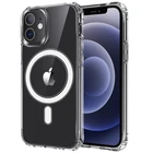 Магнитный чехол JUSFYU для iPhone 12 Pro Max 12, мини-чехол для беспроводной зарядки, ударопрочный, полная защита, поликарбонат + ТПУ, Магнитный чехол