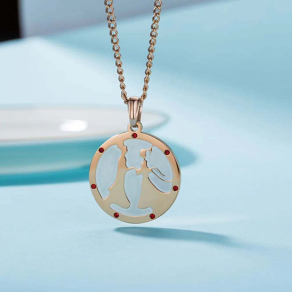 

Cowherd and Weaver Girl meet at magpie bridge on Tanabata Festival luminous disc perfect pendant wedding engagement gift