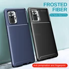 Матовый чехол из волокна для Xiaomi Redmi Note 10 Pro, защитный чехол с защитой от отпечатков пальцев, чехол для Remi Note 10S 10