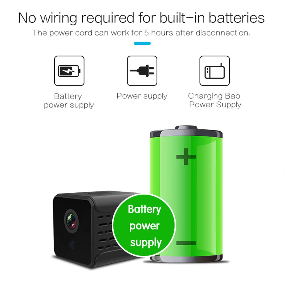

1080P Mini WiFi Camera Portable Micro Wireless Security Camcorder Home Security Night Vision Cam Motion Detection Full HD