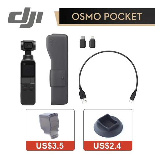 DJI Osmo карман 3-осевая стабилизированная ручной Камера с 4K 60fps видео бренд DJI мини Osmo на - Цвет: OSMO POCKET SET