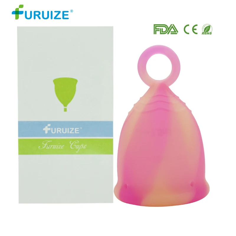1pcs colorful Newest Model Women Cup Medical Grade Silicone Menstrual Cup Feminine Hygiene Copa menstrual Lady Cup Health Care Period Cup Sale - Цвет: 1pcs colorful