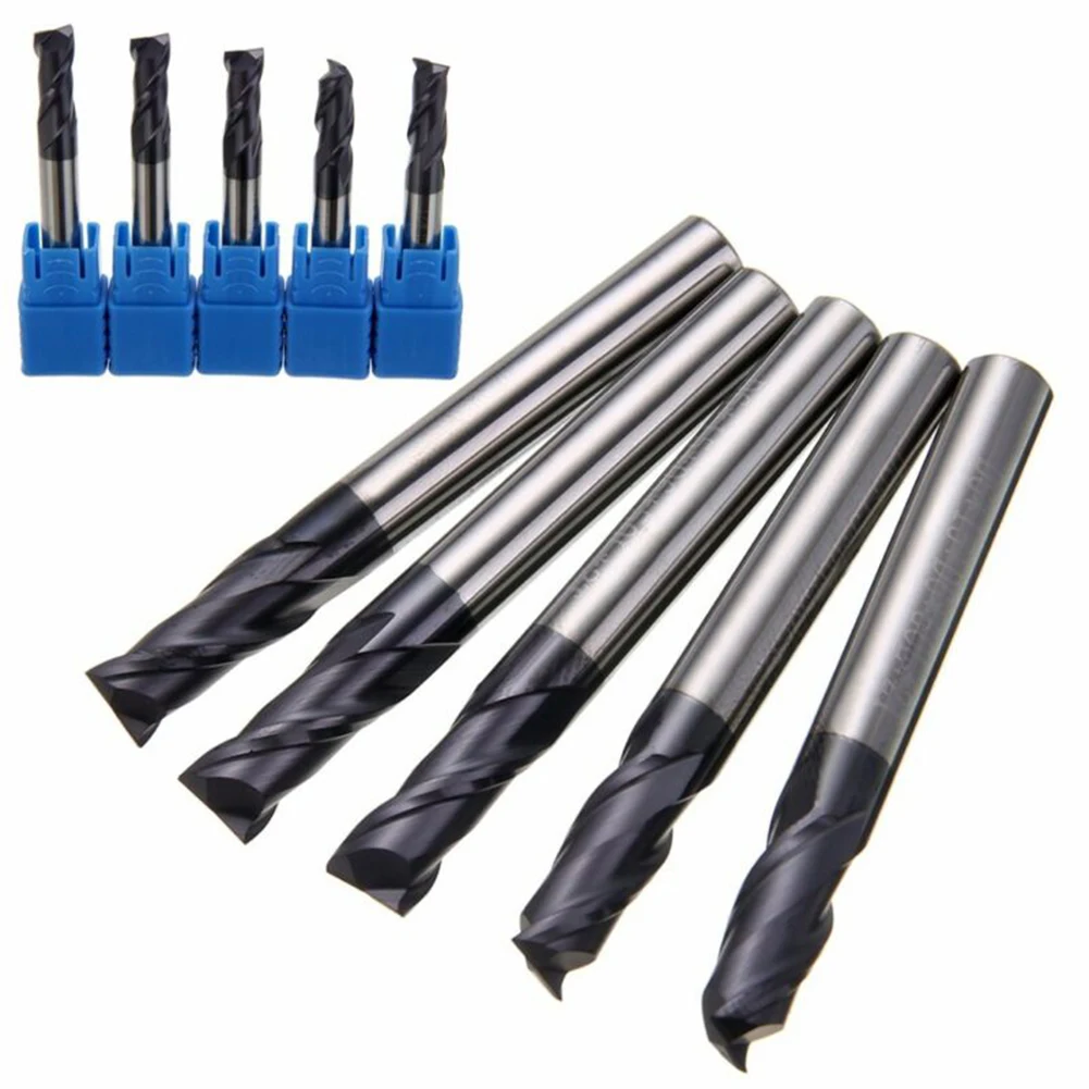 

5pcs Carbide End Mill Milling Cutter Carbide End Mill CNC 2 Flute Cutter New