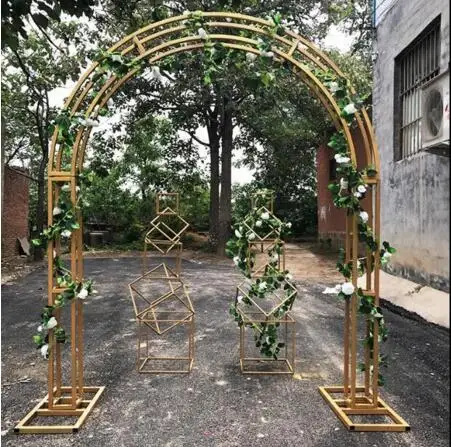 Золотая стойка свадебная ферма свод на заказ декоративный фон вишневый цвет