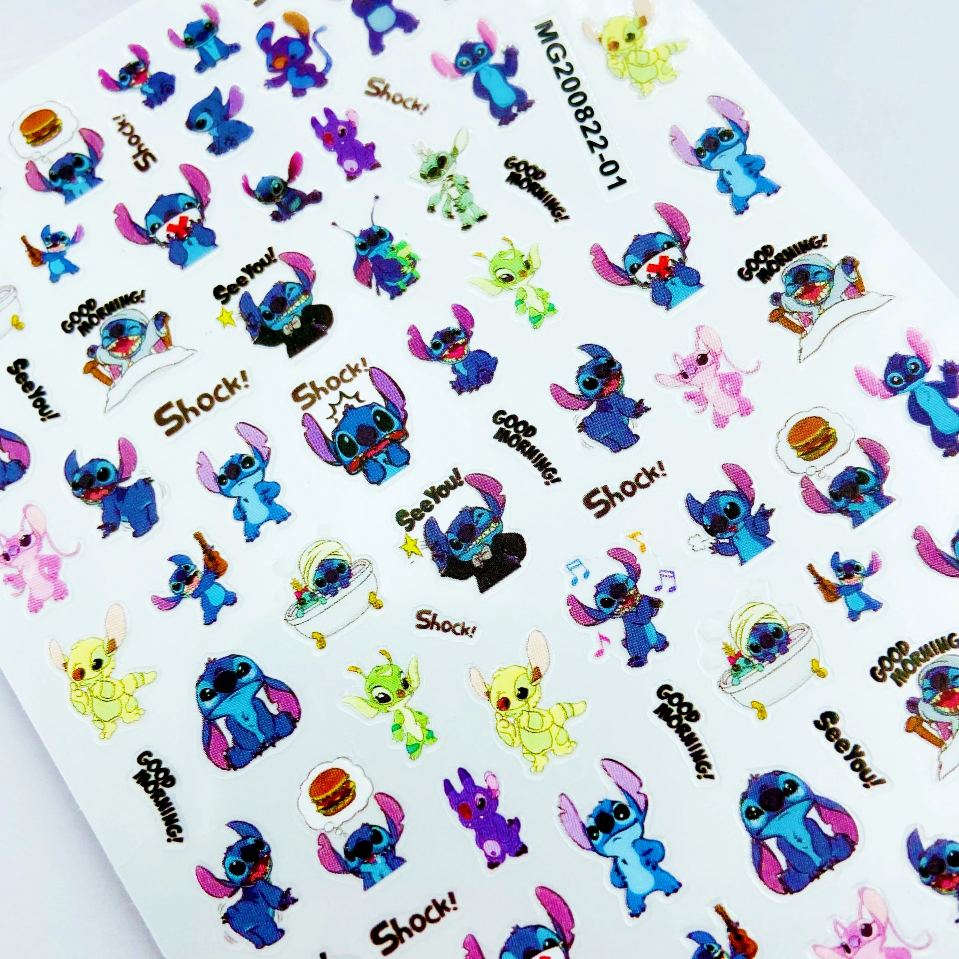 

Наклейка для дизайна ногтей Disney, Стич Микки и Минни, Дональд Дак тигр, роскошная мультяшная аниме наклейка для ногтей ручной работы «сделай ...