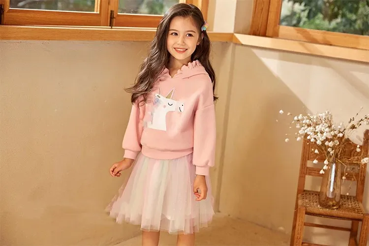 Новое поступление осенней радужной одежды для девочек детский мультяшный